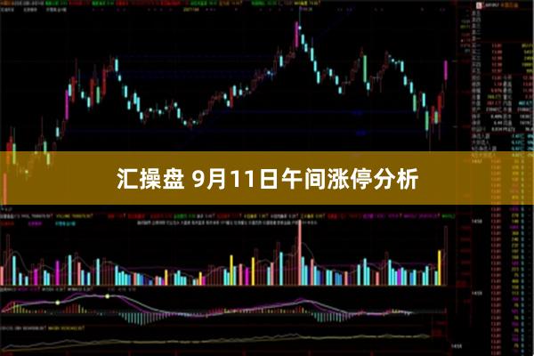 汇操盘 9月11日午间涨停分析