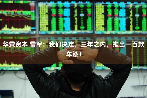华霖资本 雷军：我们决定，三年之内，推出一百款车漆！